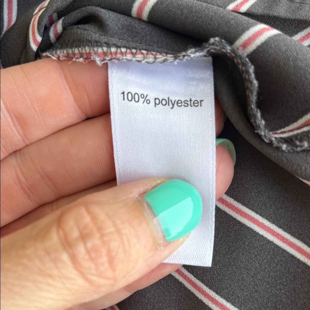 Like new Maurices gray and Pink Striped Blouse - Picture 10 of 11